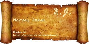 Morvay Jakab névjegykártya